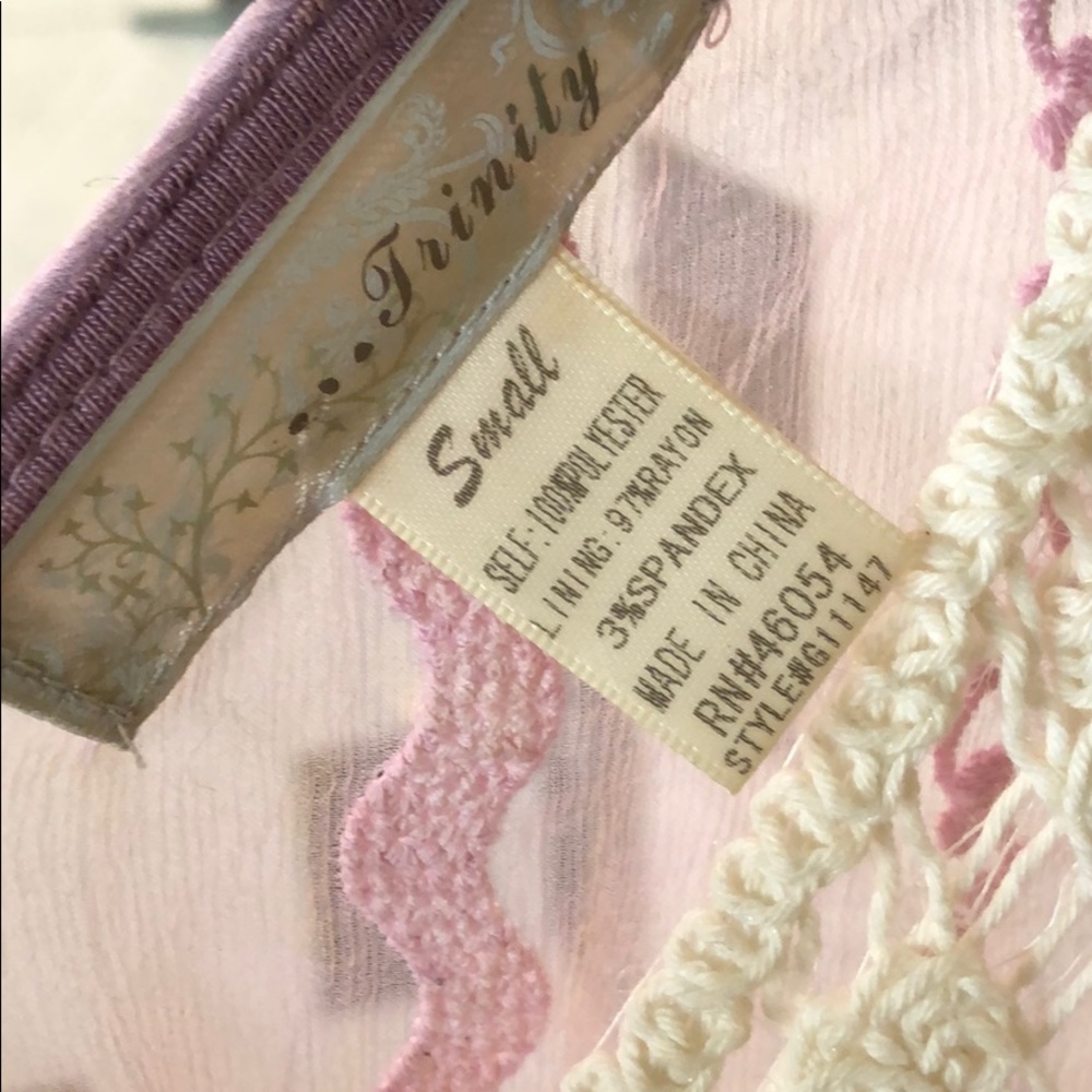 Lavender Bohemian Flowy Top S - Picture 4 of 7